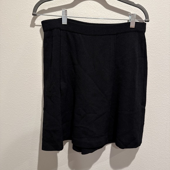 St John By Marie Gray Pants - St John Marie Gray Skort Skirt Shorts‎ Pull On Black Size 6 Wool Rayon Classic